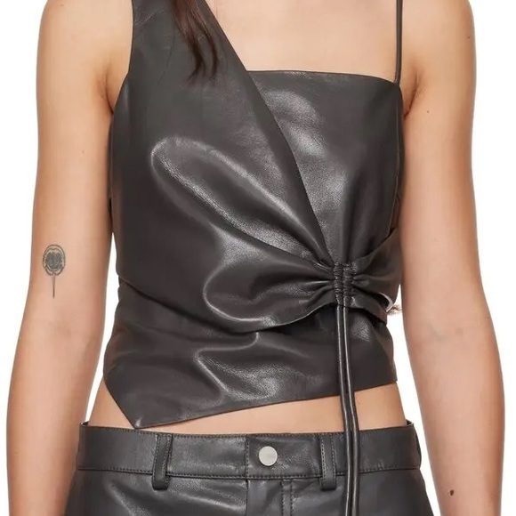 Nanushka chudel top in midnight green • Medium • NWOT - Picture 4 of 6